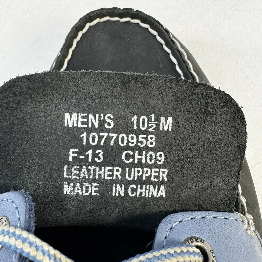 Sperry Boat Dress Shoes Spring Summer Mens 10.5 Leather Casual Flats Blue Gray
